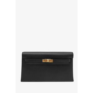 Hermès 2023 Noir Chevre Chamkila Kelly Elan Shoulder Bag